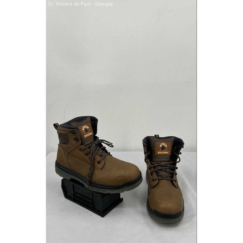 Brahma Steel‎ Toe Brown Solid Combat Boot Men's Size 12